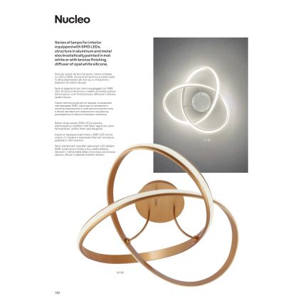 Redo 01-1784 - Luminária de teto LED regulável com cabo NUCLEO LED/55W/230V branco