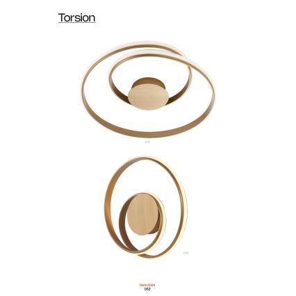 Redo 01-1789 - Aplique de parede LED dimável TORSION LED/27W/230V, diâmetro 40 cm, branco