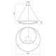 Redo 01-1795 - Candelabro suspenso LED com regulação TORSION LED/40W/230V diâmetro 74 cm branco