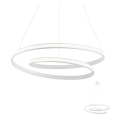Redo 01-1795 - Lustre suspenso LED regulável em cabo TORSION LED/40W/230V Ø 74 cm branco
