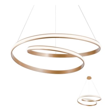 Redo 01-1796 - Lustre LED suspenso por cabo TORSION LED/40W/230V Ø 74 cm bronze