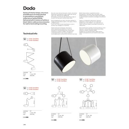 Redo 01-1828 - Candeeiro suspenso DODO 5xE27/15W/230V aranha