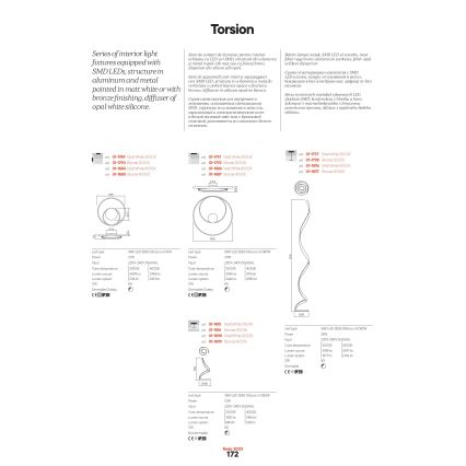 Redo 01-1886 - Luminária de teto LED dimável TORSION LED/29W/230V Ø 55 cm branca
