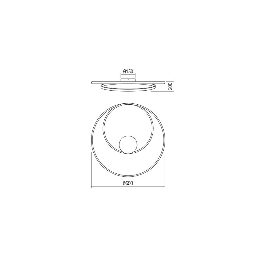 Redo 01-1886 - Luminária de teto LED dimável TORSION LED/29W/230V Ø 55 cm branca