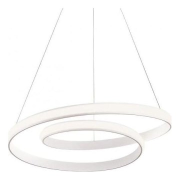 Redo 01-1888 - Lustre pendente em cabo LED dimerizável TORSION LED/29W/230V, diâmetro 55 cm, branco
