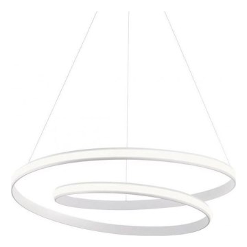 Redo 01-1890 - Lustre LED dimerizável suspenso por cabo TORSION LED/35W/230V diâmetro 75 cm branco