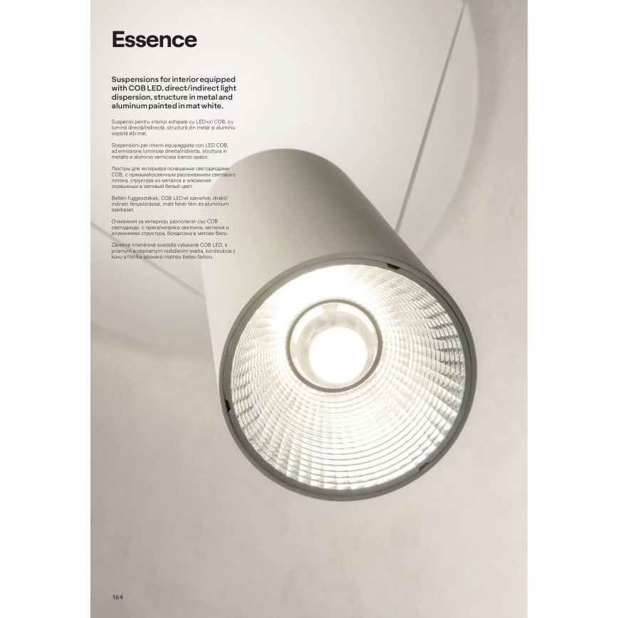 Redo 01-1971 - Candeeiro suspenso LED com regulação ESSENCE LED/36W/230V CRI 90 3000K branco