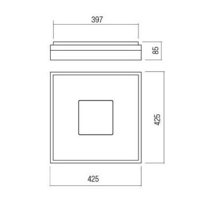 Redo 01-1998 - Luminária de teto LED dimerizável MAYA LED/42W/230V 42,5x42,5 cm dourada