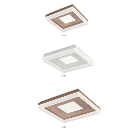 Redo 01-2000 - Candeeiro de tecto LED regulável MAYA LED/55W/230V 51x51 cm dourado