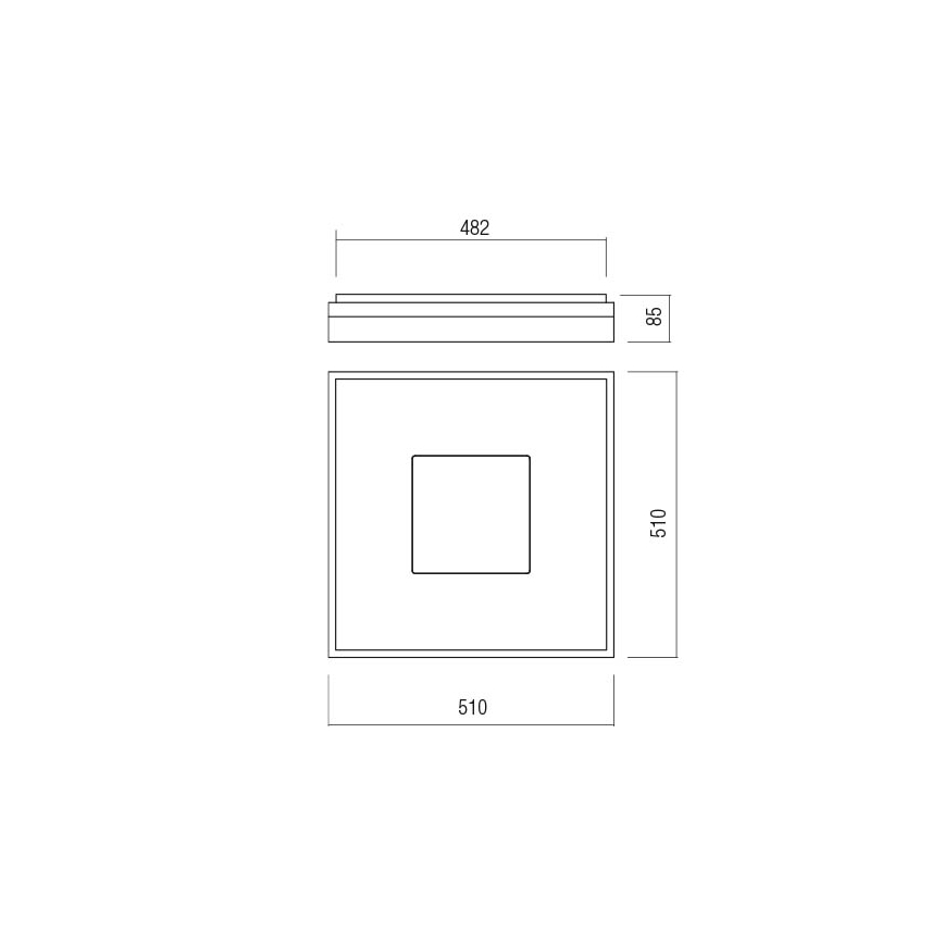Redo 01-2000 - Candeeiro de tecto LED regulável MAYA LED/55W/230V 51x51 cm dourado
