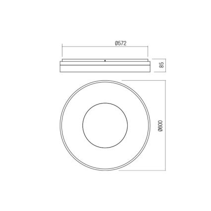 Redo 01-2004 - Candeeiro de tecto LED dimerizável MAYA LED/75W/230V Ø 60 cm dourado