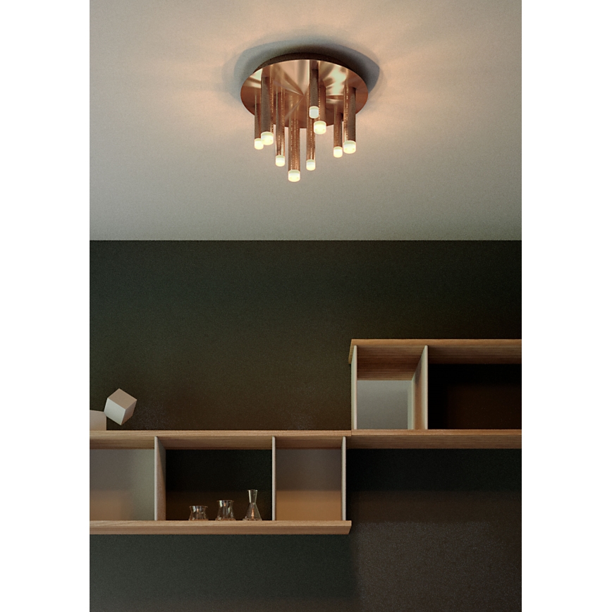 Redo 01-2040 - Iluminação de teto LED MADISON 9xLED/4W/230V cobre