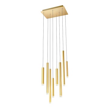 Redo 01-2046 - Candelabro suspenso LED MADISON 8xLED/4W/230V dourada