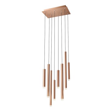 Redo 01-2047 - Candelabro suspenso LED MADISON 8xLED/4W/230V cobre