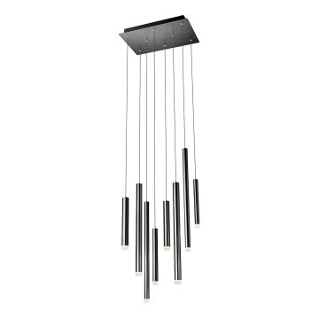 Redo 01-2048 - Candelabro suspenso LED MADISON 8xLED/4W/230V preto