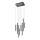 Redo 01-2048 - Candelabro suspenso LED MADISON 8xLED/4W/230V preto
