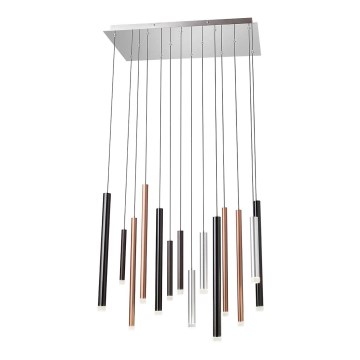 Redo 01-2057 - Candelabro suspenso LED MADISON 14xLED/4W/230V cromado brilhante/preto/cobre