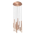Redo 01-2059 - Candelabro suspenso LED MADISON 16xLED/4W/230V cobre