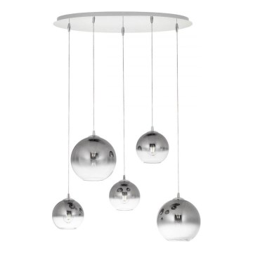 Redo 01-2079 - Candeeiro suspenso BOWL 5xE27/42W/230V fumado