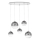 Redo 01-2079 - Candeeiro suspenso BOWL 5xE27/42W/230V fumado