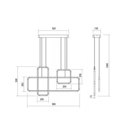 Redo 01-2099 - Pendente dimerizável em cabo THAI LED/86W/230V branco