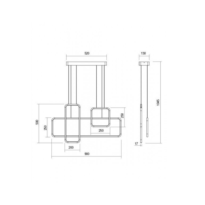 Redo 01-2100 - Lustre LED dimerizável em cabo THAI LED/86W/230V preto