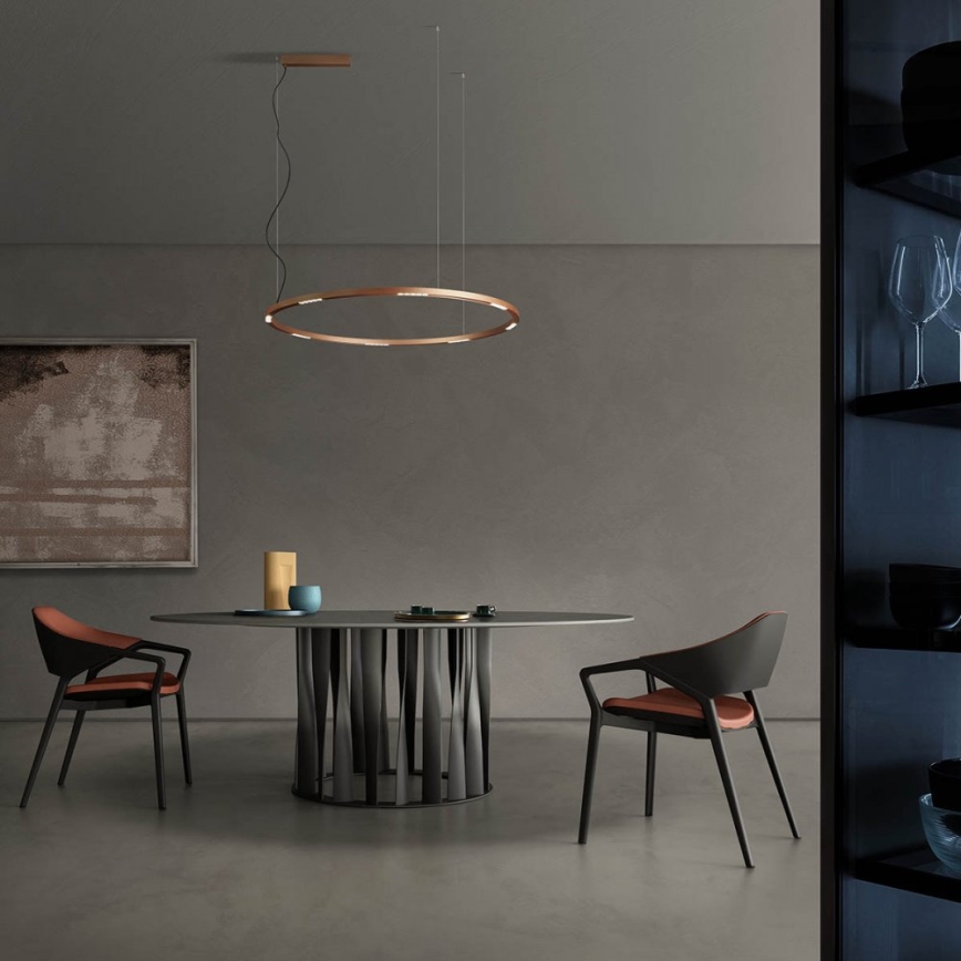 Redo 01-2209 - Candeeiro suspenso LED UNION LED/68W/230V CRI 90 3000K diâmetro 120 cm dourado