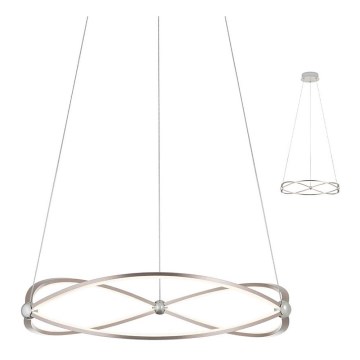 Redo 01-2251 - Candeeiro suspenso LED com regulação QUARK LED/43W/230V 3000K diâmetro 60 cm cromado mate