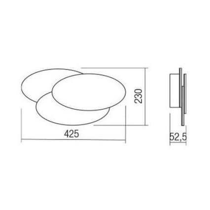Redo 01-2297 - Aplique de parede LED GAMER LED/36W/230V branco