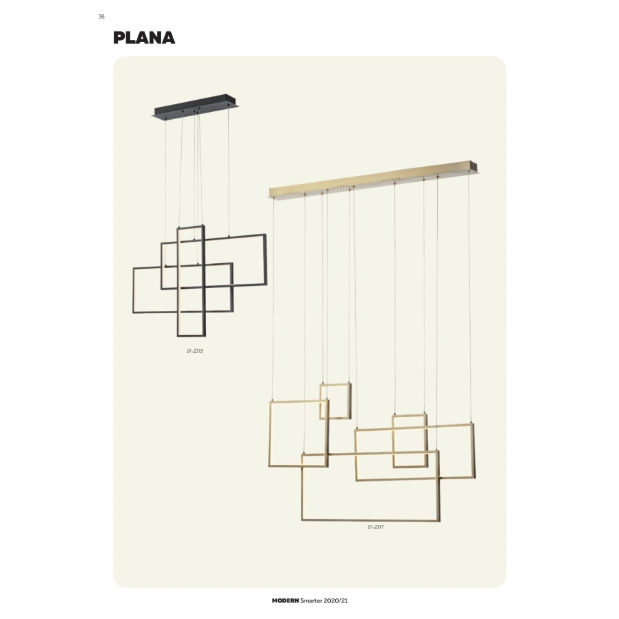 Redo 01-2317 - Lustre pendente LED dimerizável em cabo PLANA LED/80W/230V, dourado