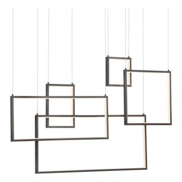 Redo 01-2318 - Candeeiro suspenso LED com regulação PLANA LED/80W/230V preto