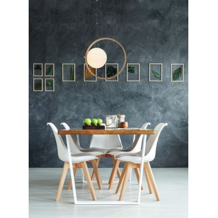 Redo 01-2319 - Candelabro suspenso KLEIDI 1xE14/28W/230V diâmetro 27 cm castanho