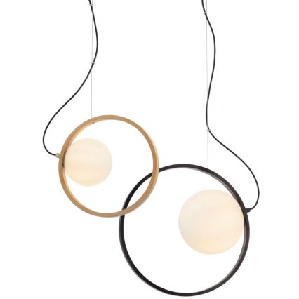 Redo 01-2319 - Candelabro suspenso KLEIDI 1xE14/28W/230V diâmetro 27 cm castanho