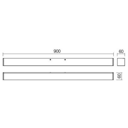 Redo 01-2328 - Iluminação LED para espelho THELA LED/25W/230V 90 cm CRI 90 IP44 cromado brilhante