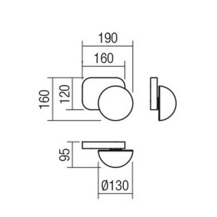 Redo 01-2469 - Aplique de parede LUMIEN 1xG9/10W/230V dourado/branco