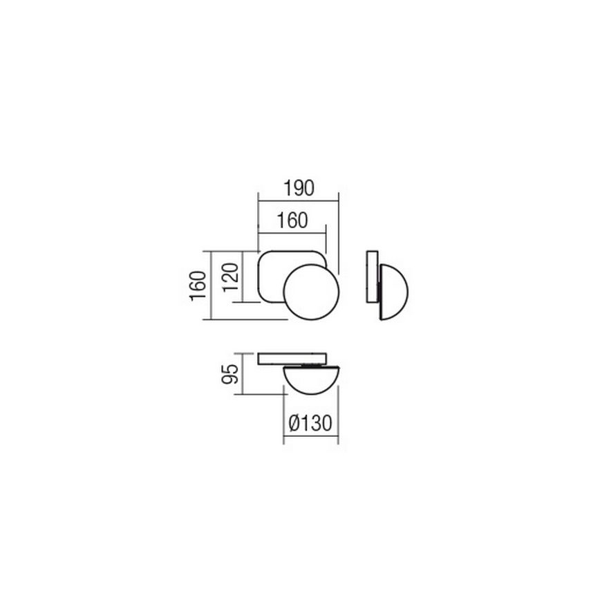 Redo 01-2469 - Aplique de parede LUMIEN 1xG9/10W/230V dourado/branco