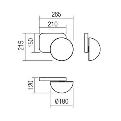 Redo 01-2470 - Aplique de parede LUMIEN 1xG9/10W/230V dourado/branco