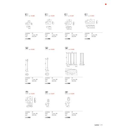Redo 01-2471 - Aplique de parede LUMIEN 2xG9/10W/230V dourado/branco
