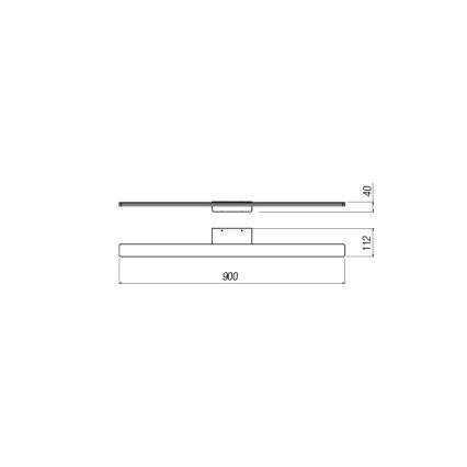 Redo 01-2507 - Iluminação de espelho para casa de banho LED BARRIO LED/27,39W/230V 90 cm CRI 90 IP44 branco