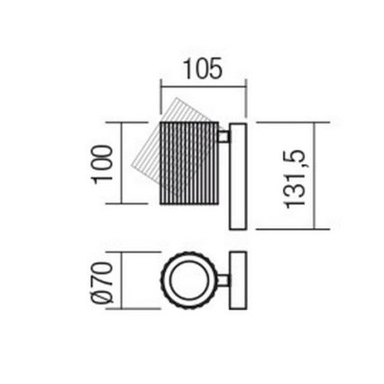 Redo 01-2549 - Aplique de parede orientável DELPHI 1xGU10/7W/230V preto