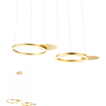 Redo 01-2606 - Candeeiro suspenso LED com regulação SIGUA LED/99W/230V CRI 90 3000K dourado