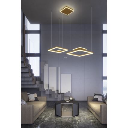Redo 01-2615 - Lustre suspenso em cabo regulável por dimmer SIGUA LED/137W/230V CRI 90 dourado