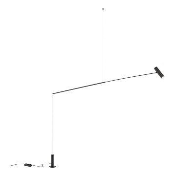 Redo 01-2695 - Lâmpada de pé LED regulável PICAS LED/12W/230V preta