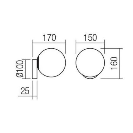 Redo 01-2714 - Iluminação de parede VOLLEY 1xE14/28W/230V preto