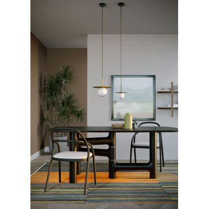 Redo 01-2727 - Candeeiro suspenso PLATO 1xG9/10W/230V diâmetro 20 cm dourado