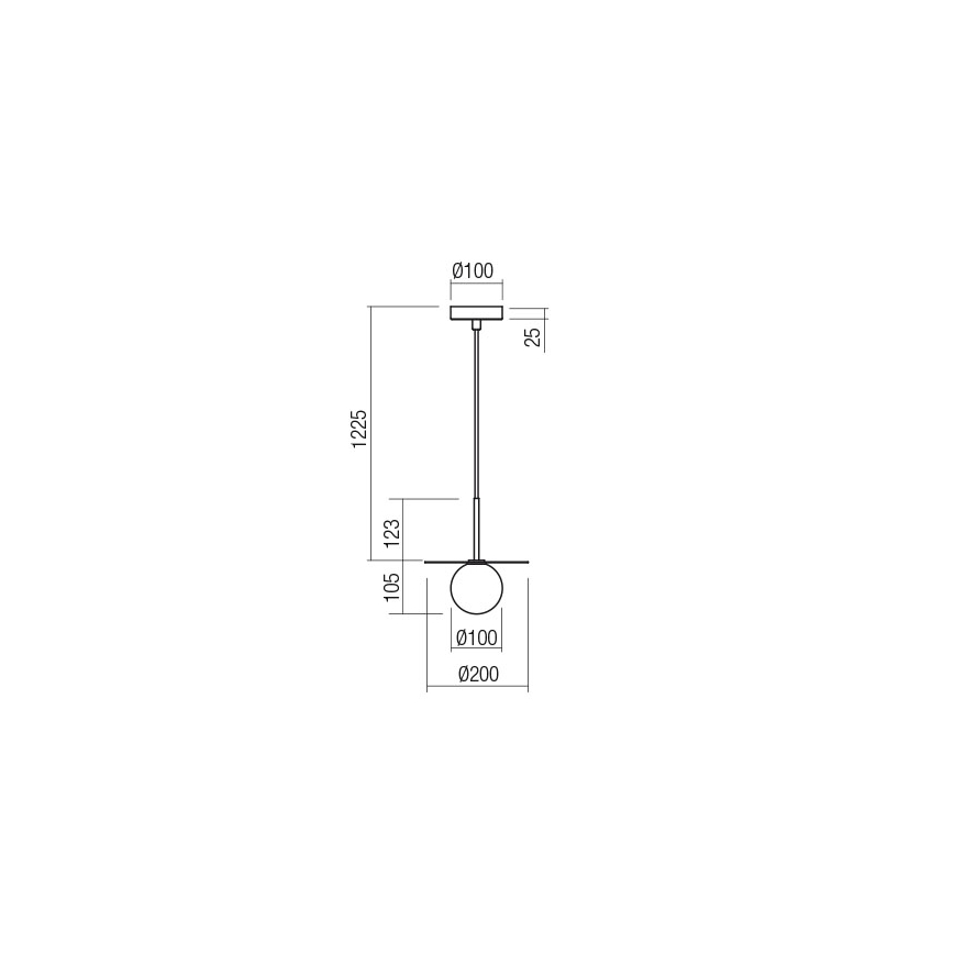 Redo 01-2727 - Candeeiro suspenso PLATO 1xG9/10W/230V diâmetro 20 cm dourado