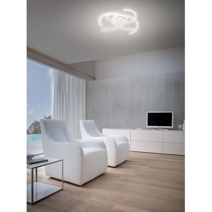 Redo 01-2748 - Iluminação de teto LED com regulação ALIEN LED/75W/230V 3000K diâmetro 90 cm branco