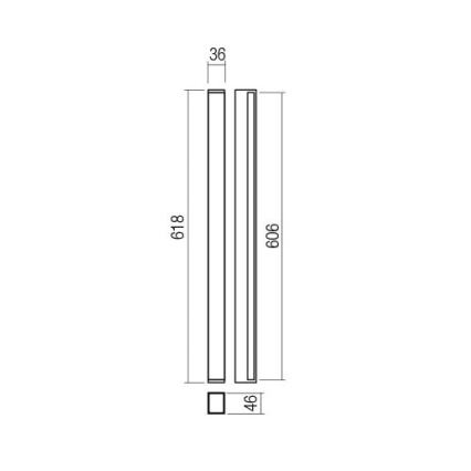 Redo 01-2762 - Aplique de parede LED PLOT LED/21W/230V 60 cm branco