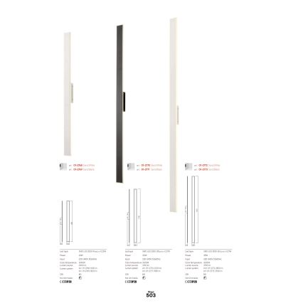 Redo 01-2770 - Aplique de parede LED WAPI LED/30W/230V 119 cm branco