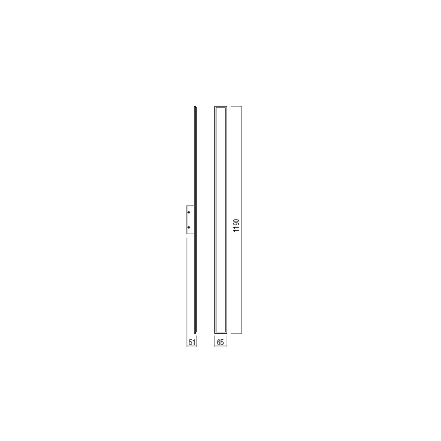 Redo 01-2770 - Aplique de parede LED WAPI LED/30W/230V 119 cm branco